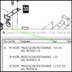 Parts No. 911816057 PROJECTILE END POSITION BRAKE For Sulzer Weaving Loom Spare