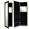 Buy cheap Bedroom Solid Wood 122x37x9.5cm Wall Mirror Jewelry Cabinet from wholesalers