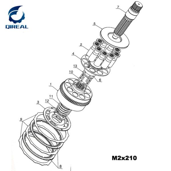 Buy cheap M2x150 M2x170 M2x210 Hydraulic Swing Motor Parts from wholesalers