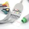 Buy cheap Fixed Button 5 Lead ECG Cable Stable 6 Pins EKG Machine Cable from wholesalers