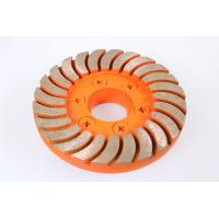 Buy cheap Snail Lock Segment Diamond Turbo Cup Wheel Orange Color 3800RPM Fast Grinding product