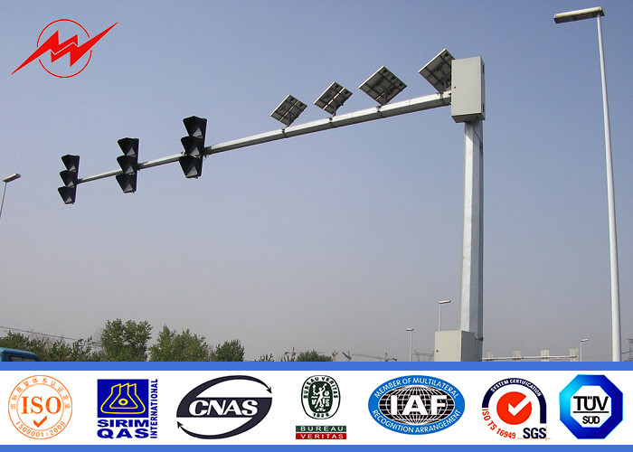 Cast Aluminum Street Light Pole 5-15m 132KV Traffic Control Signs Customized Color