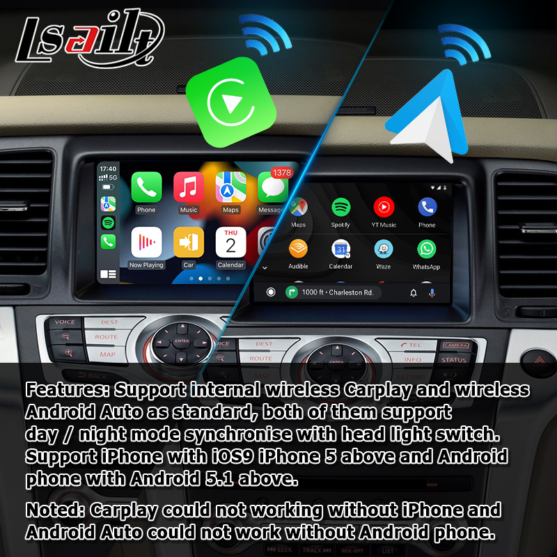 Wireless Carplay Android Auto Interface For Nissan Murano Z51 IT08 08IT By Lsailt