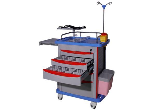 Buy cheap Adjustable Hospital Medical Crash Cart With ABS Plastic Top Board from wholesalers