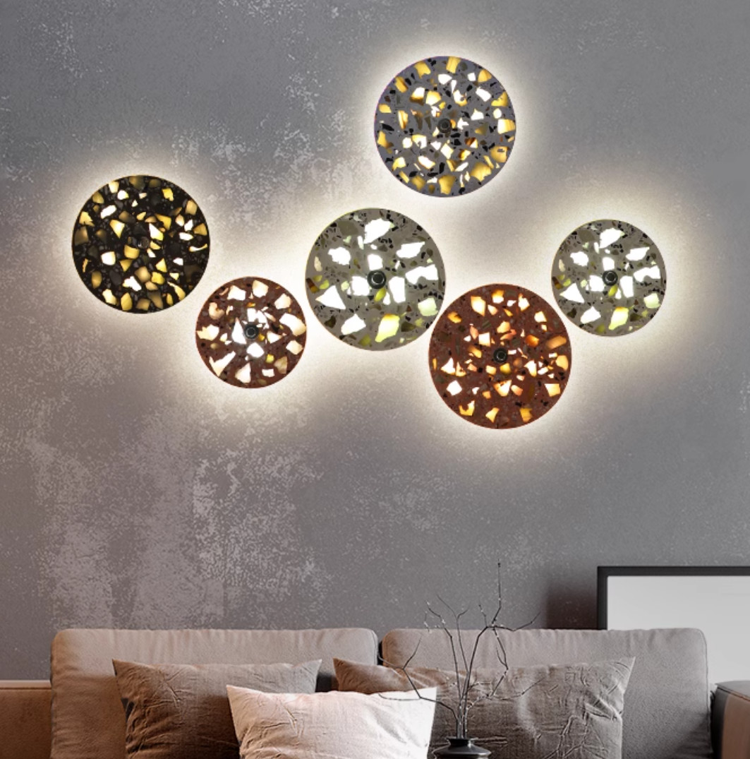 Simple morroco lighting marble bulb wall lamp for home decoration