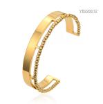 Exclusive designer double ring material stainless steel bracelet 18k gold bangle