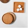 Buy cheap Bamboo Wooden 9cm Square Drink Coasters Blank Coffee Cup Drinking Coasters from wholesalers