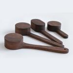 Acacia Wooden Kitchen Utensils Coffee Bean Wooden Measuring Spoon Black Milk