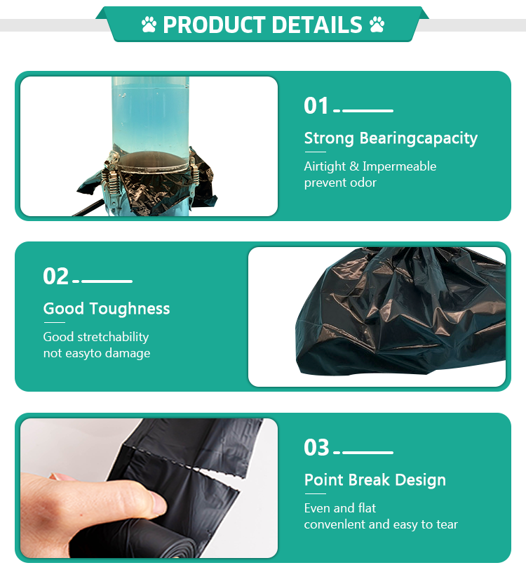 Pet Poop Clean Eco-Friendly Blue Disposable Bags for Easy and Sanitary Waste Disposal