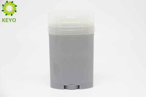 Buy cheap Grey Deodorant Stick Containers , 65g Oval PP Plastic Sun Block Bottles from wholesalers
