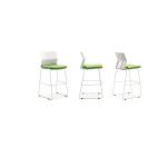 sled frame armless bar chair