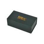 Green Coated Paper Gift Boxes Packaging Tea Product Magnetic Foldable