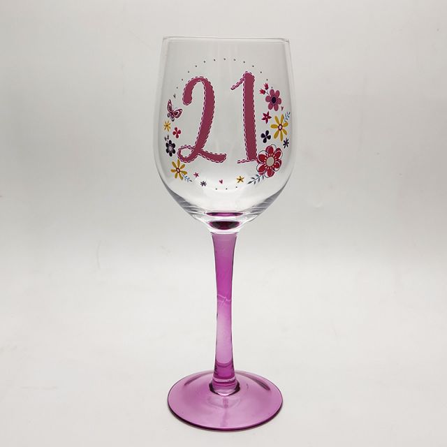 High Quality Factory customized Personalized Glitter Wine Glass