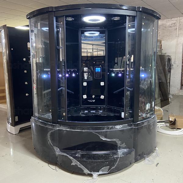 Buy cheap Bathroom Aluminum Frame Tempered Glass Black Steam Shower Enclosure Room from wholesalers