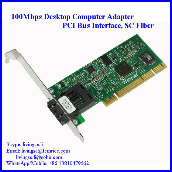 100Mbps NIC Card, PCI Desktop Computer Fiber Optic Network Adapter, SC Fiber, FM559FX-SC