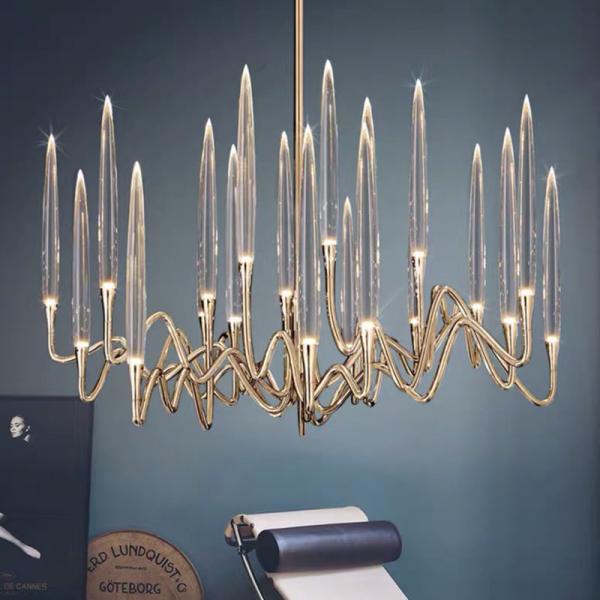 Buy cheap Luxury large gold chandelier Lighting Living Room Led Shop European Candle Chandelier(WH-CY-187) from wholesalers