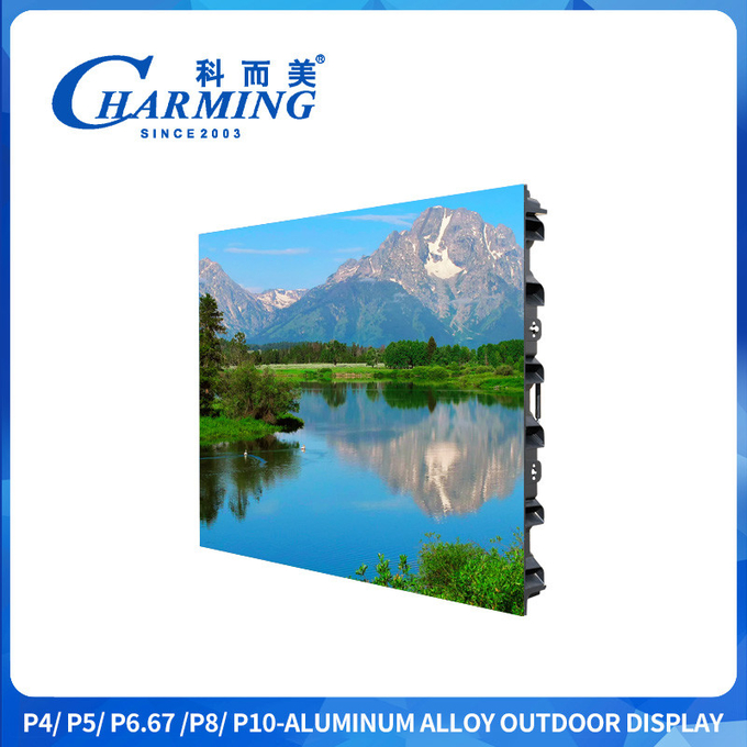 16-Bit High Gray Level Outdoor P4 Led Display Screen Ultra Wide Viewing Angle With Zinc Alloy Quick Lock