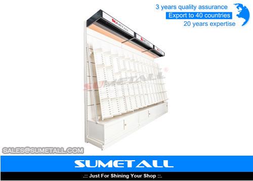 Wire Metal Book Display Shelving Units , Book Display Rack For Supermarket /