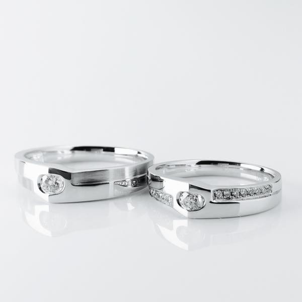 Buy cheap Special Pure True Love 12g Couple Engagement Rings With Alphabets from wholesalers