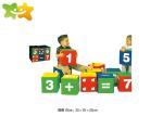 Shopping Mall Soft Foam Play Equipment Digital Block Toys Space Saving