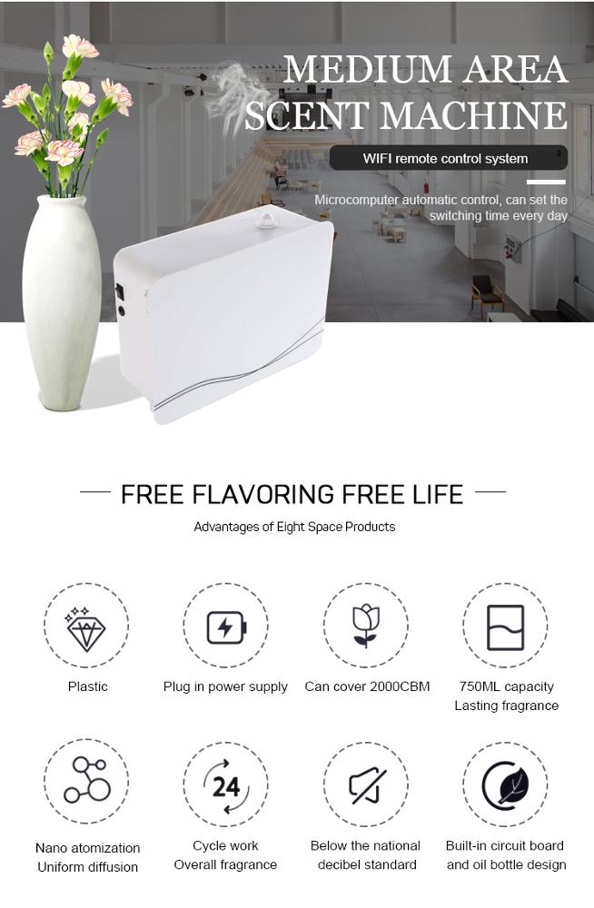 Electrical Automatic Wifi Aroma Diffuser For Shopping Mall CE Ceritificated