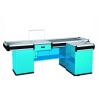Buy cheap Custom Motored Supermarket Conveyor Belt Checkout Counter With Stainless Steel Powder Coating Surface from wholesalers