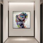 OEM ODM Graffiti Crystal Porcelain Painting Digital Print For Modern Living Room