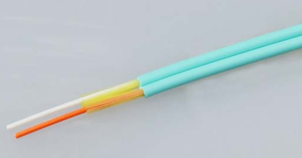 Long Pvc Duplex Mm Fiber Optic Cable , Armored 2.0mm Blue Fiber Cable Tight Buffer