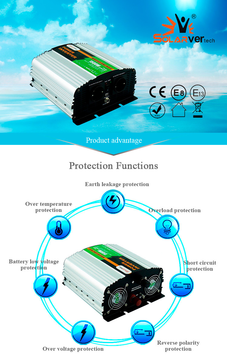 High Efficiency Multiscene 2000W Modified Sine Wave Power Inverter
