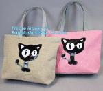 Customized printed logo laminated shopping tote jute bags with handle,Fashion