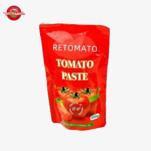 China Stand Up Sachet Tomato Paste 400g Convenient Flavorful 30%-100% Purity on sale