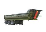 Tri Axle Tipper Semi Trailer 30-40 Ton U Shape For Transport Stones / Rocks