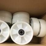1650 1850 2050Nylon Hand Pallet Truck Wheels Solid White Drive Wheels Front