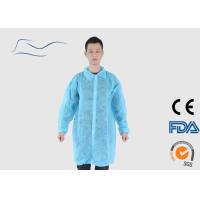 Buy cheap Breathable Disposable Dust Coats , Front Snap Button Doctor Lab Coat product