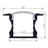 Buy cheap 25*15mm Manufacturer Chinese Recessed Customized Length Aluminum LED Profile LED Channel from wholesalers