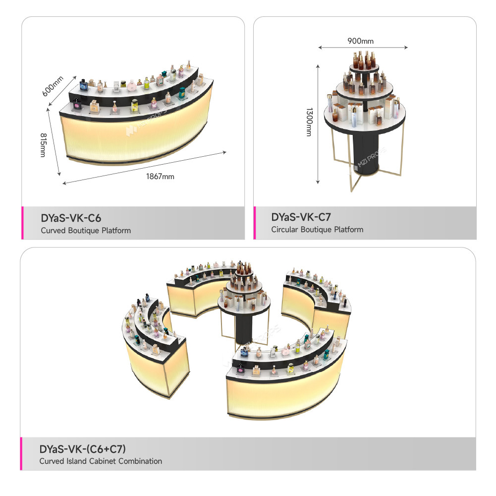 Perfume Display Showcase Hot Selling Products Promotion Skincare Display Rack for Cosmetic Shop Interior Design