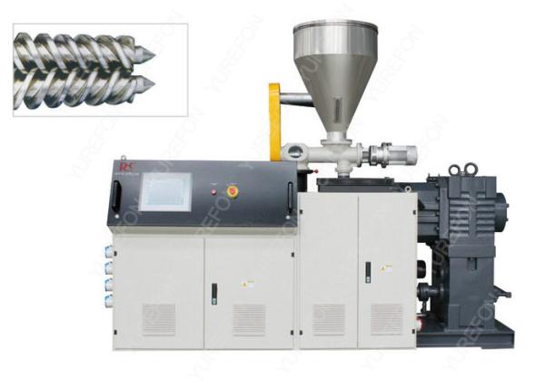 Conical Plastic PVC Pipe Extrusion Machine , PVC Profile Extrusion Line With