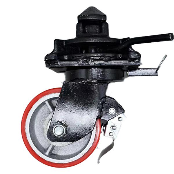 Buy cheap 50mm Shipping Container Wheel Caster PU Red Castor from wholesalers