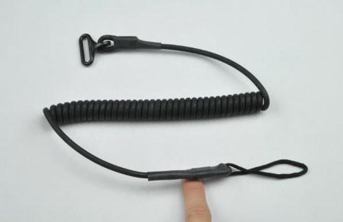 Buy cheap Full arms extension tactical pistol lanyard coiled black hot selling OEM made in China from wholesalers