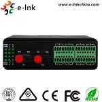 Hardened 4Ch Industrial Fiber Media Converter RS232/RS422/RS485 With 2 SFP Fiber