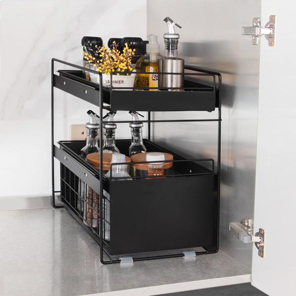 Buy cheap 5KG Bearing 2 Tier Kitchen Organiser , Carbon Steel Seasoning Storage Rack from wholesalers