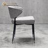 Buy cheap H76cm French Style Chair Metal Frame Fabric Upholstered Dining Chairs With Arms from wholesalers