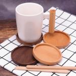 Bamboo Wooden 9cm Square Drink Coasters Blank Coffee Cup Drinking Coasters