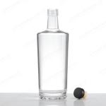 Collar Material Glass 700ml 750ml Thick Bottom Glass Whisky Liquor Bottle for