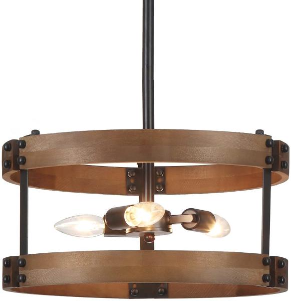 Buy cheap Rustic Farmhouse Ceiling Light 3-Light Semi Mount Chandelier(WH-CI-133) from wholesalers
