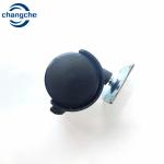 PVC PU Swivel Castor Wheels In Zinc Plated / Electrophoresis Finish 22mm Stem