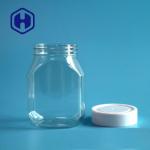 Nontoxic 390ml 13oz Plastic Peanut Butter Jar Transparent Color