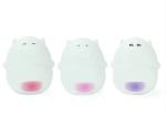 7 Colors Silica Pig Clock Lamp With 1200mA Rechargeable Battery