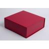 Buy cheap Scarlet Magnetic Lid Gift Leather Gift Box Stamping UV Coating Gold Foil from wholesalers