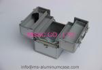 Silver Aluminum Makeup Cases Cosmetics Handbags Beauty Cases Multi-trays Makeup